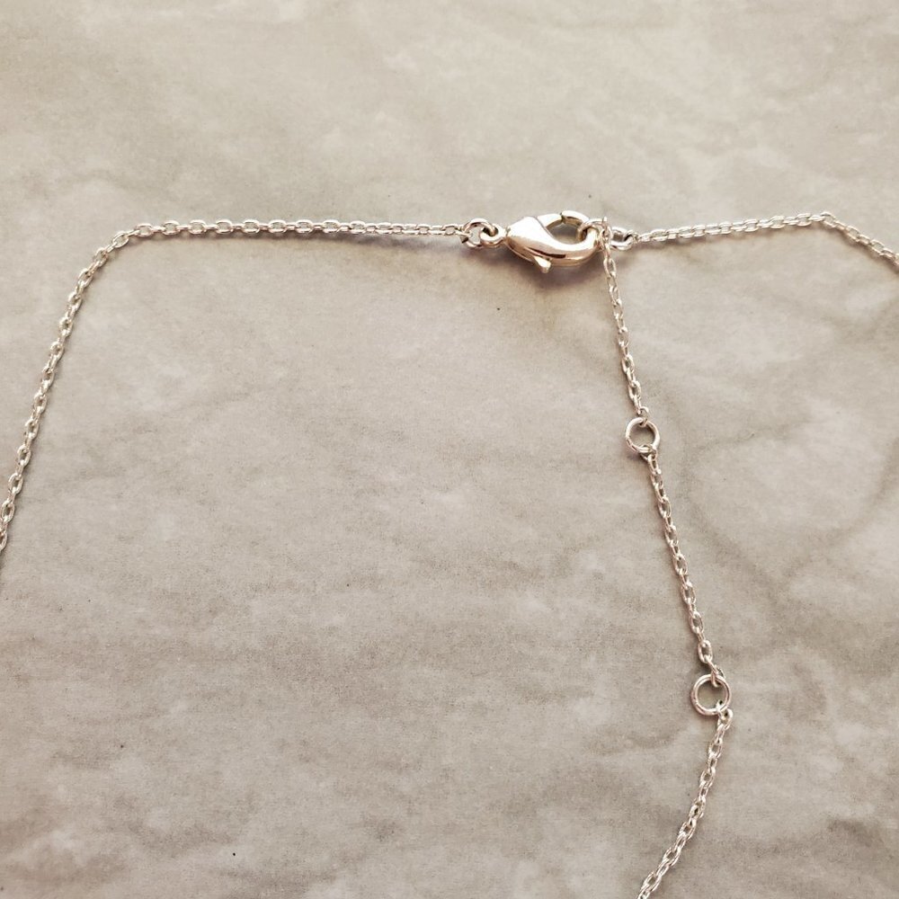✨ Stella and Dot Silver Marble Modern Minimalist Pendant Necklace ✨ - Picture 3 of 11